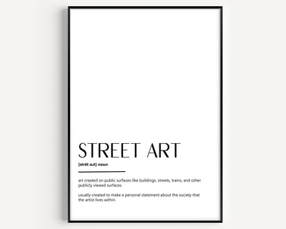 Street Art Definition Print - Magic Posters