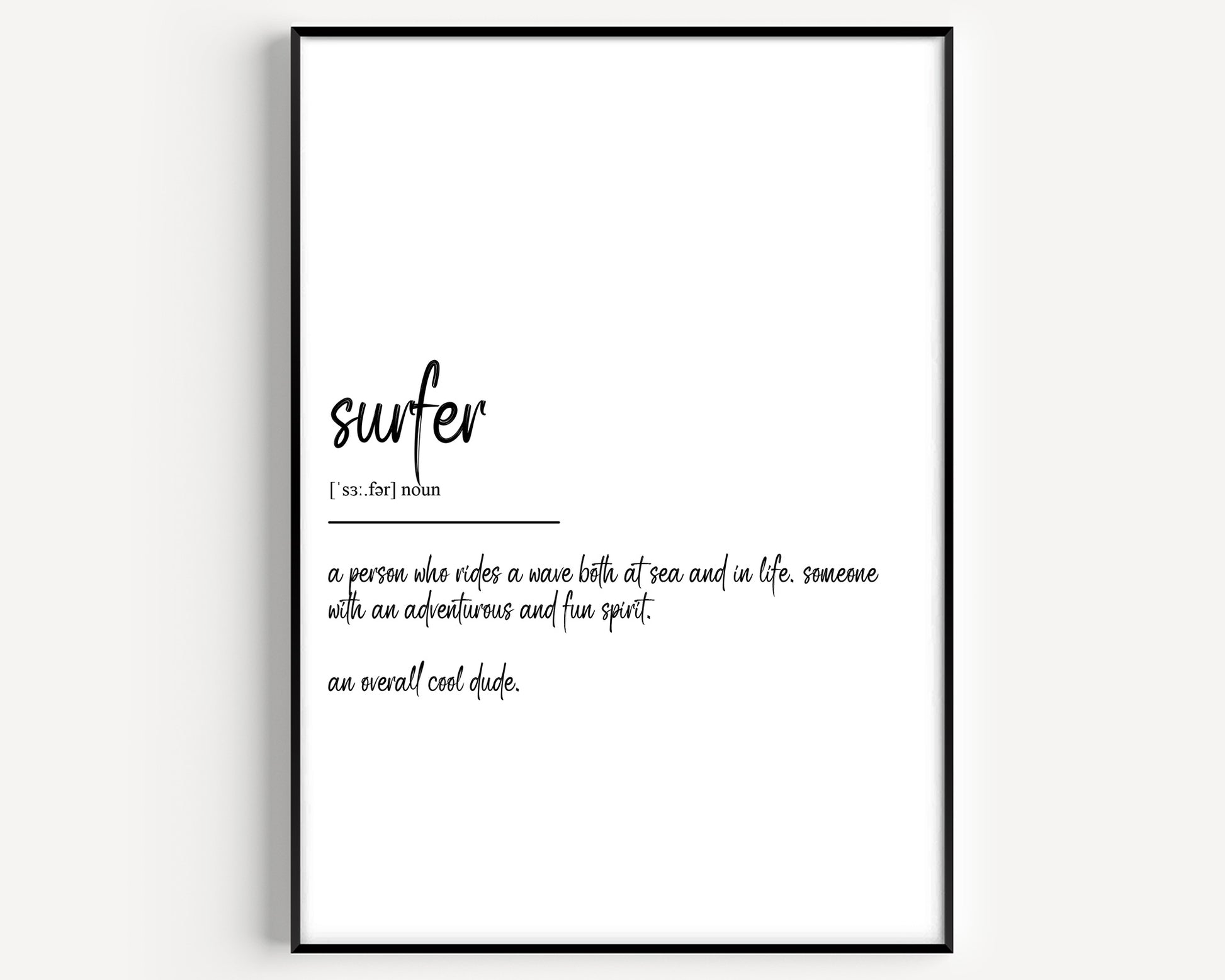 Surfer Definition Print - Magic Posters