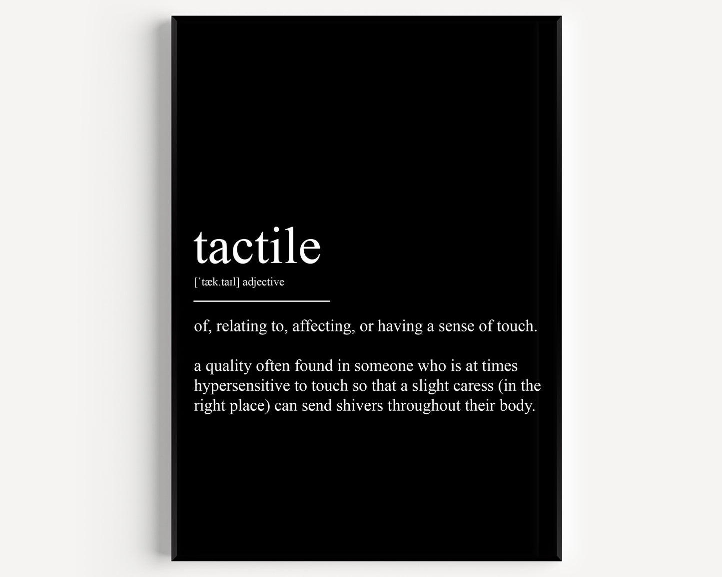 Tactile Definition Print - Magic Posters