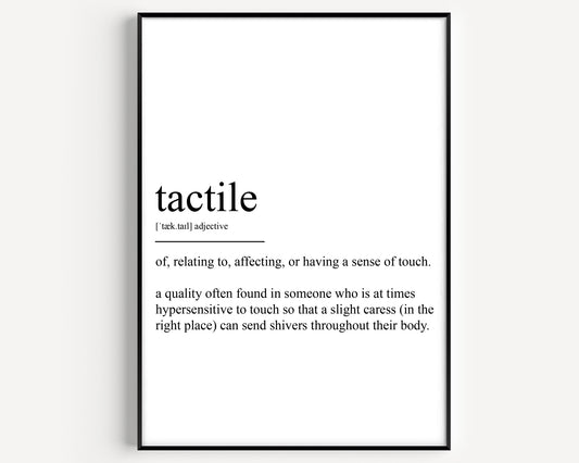 Tactile Definition Print - Magic Posters