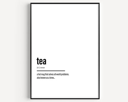 Tea Definition Print V2 - Magic Posters