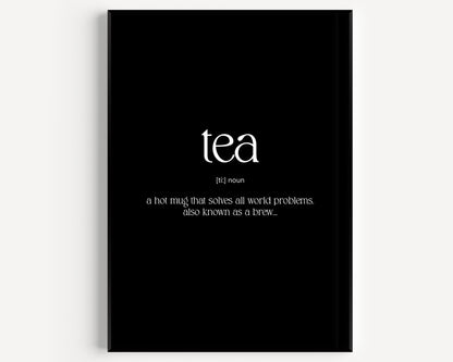 Tea Definition Print V2 - Magic Posters