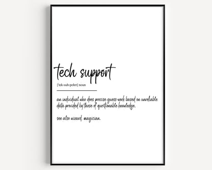 Tech Support Definition Print - Magic Posters
