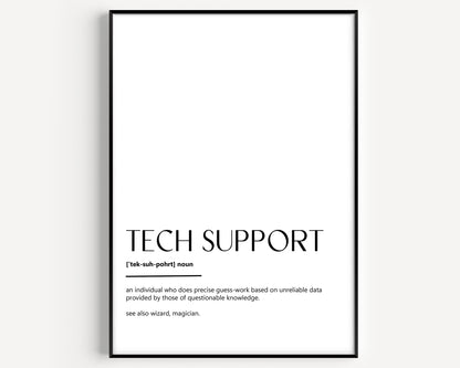 Tech Support Definition Print - Magic Posters