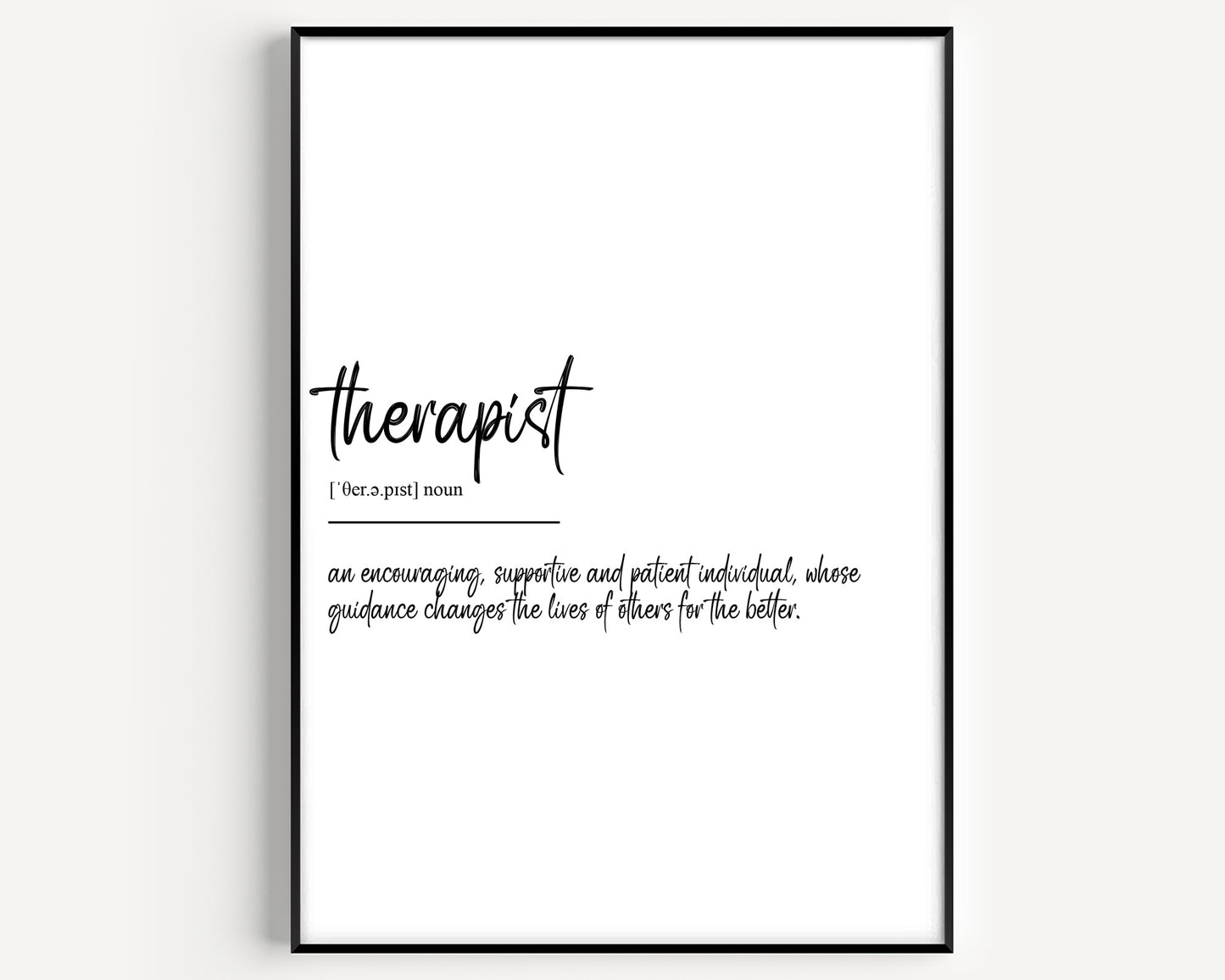 Therapist Definition Print - Magic Posters