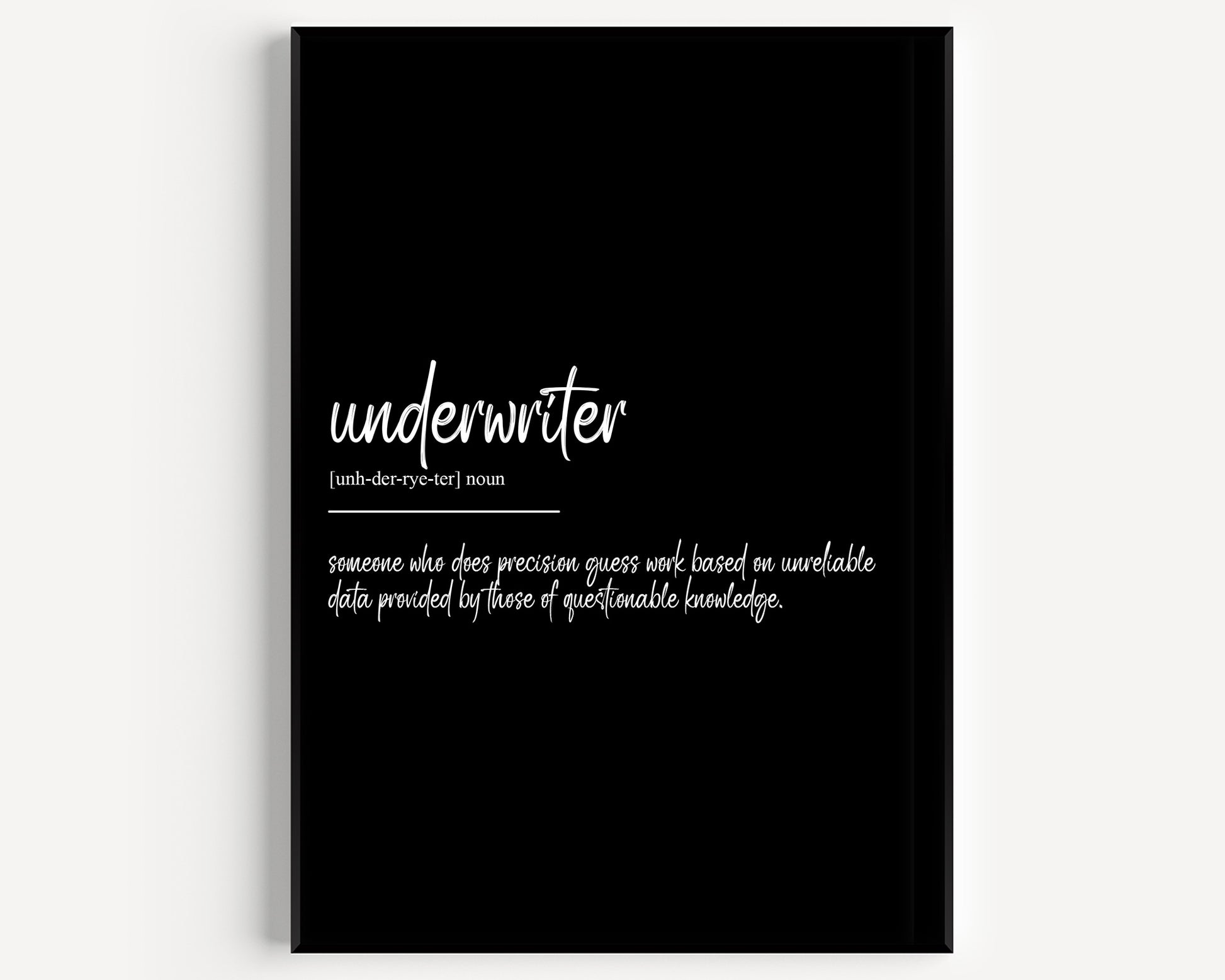 Underwriter Definition Print - Magic Posters