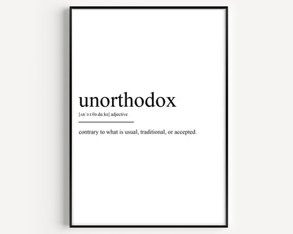 Unorthodox Definition Print - Magic Posters