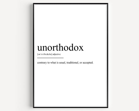 Unorthodox Definition Print - Magic Posters
