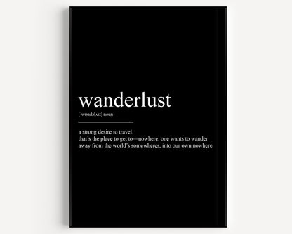Wanderlust Definition Print - Magic Posters