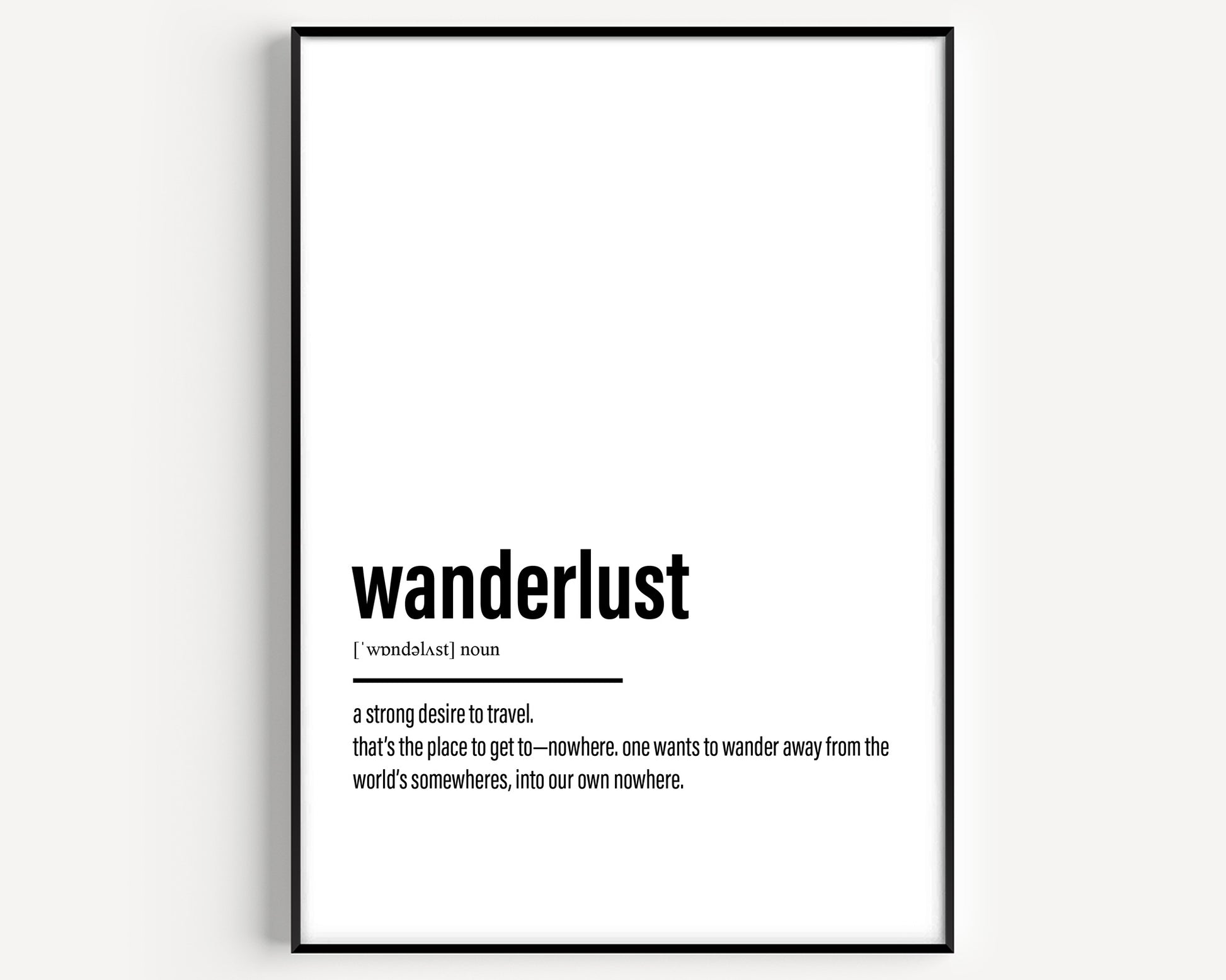 Wanderlust Definition Print - Magic Posters