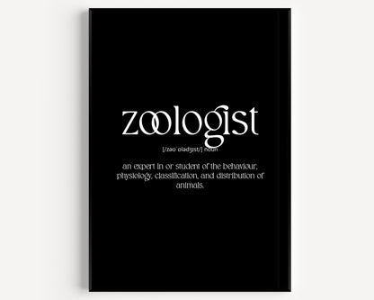 Zoologist Definition Print - Magic Posters