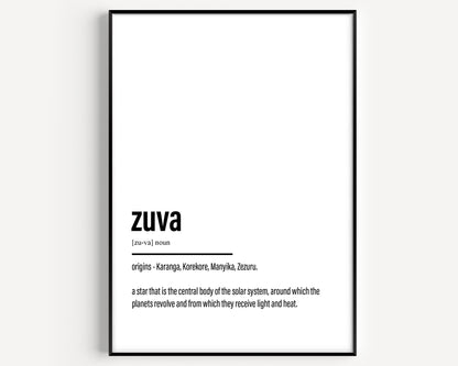 Zuva Definition Print - Magic Posters