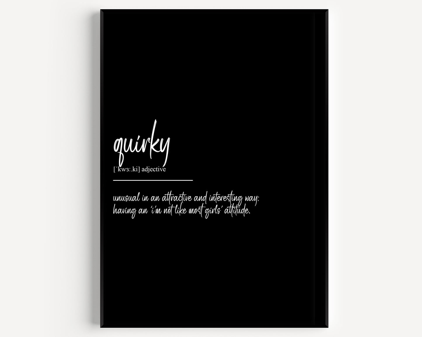 Quirky Definition Print - Magic Posters