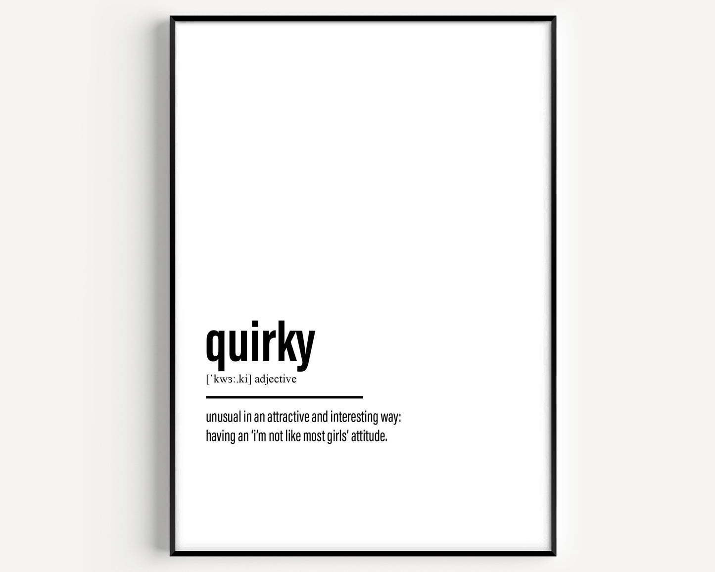 Quirky Definition Print - Magic Posters
