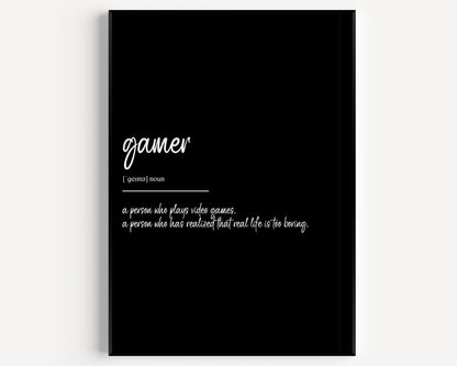 Gamer Definition Print - Magic Posters