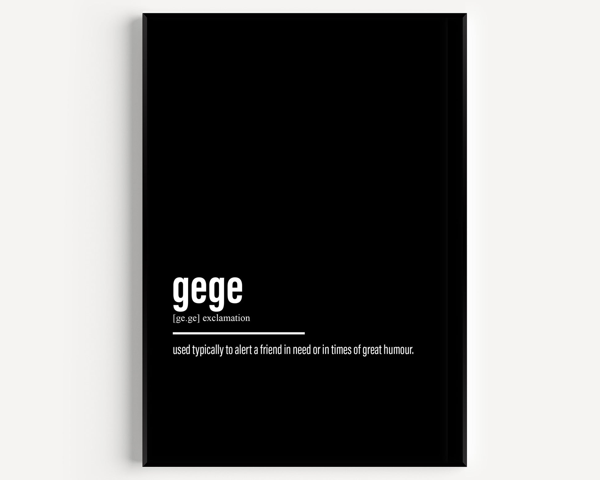 Gege Definition Print - Magic Posters