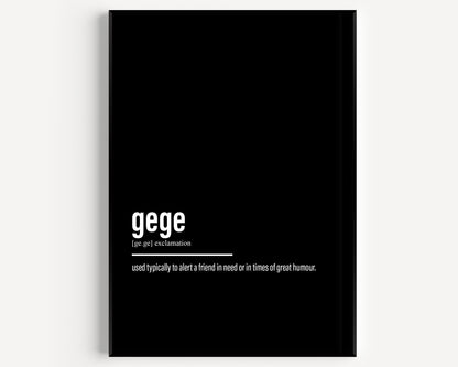Gege Definition Print - Magic Posters