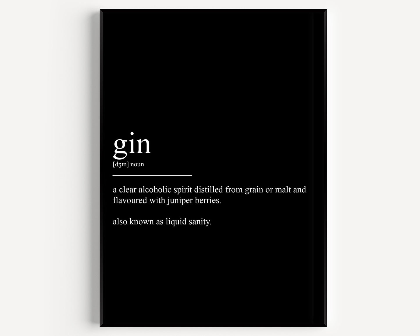 Gin Definition Print - Magic Posters