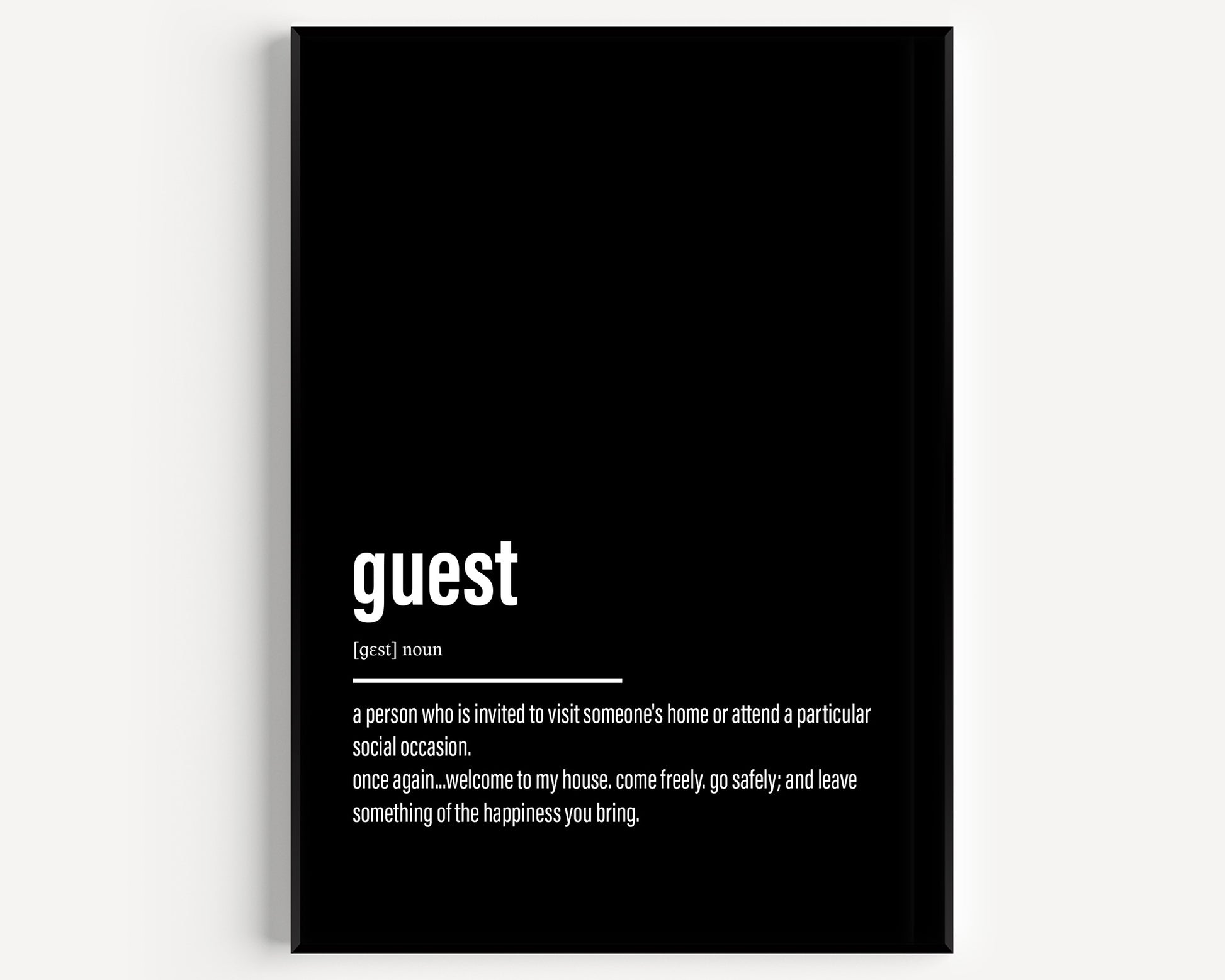 Guest Definition Print - Magic Posters