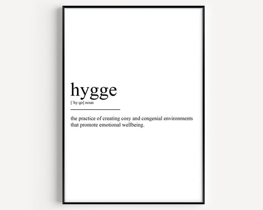 Hygge Definition Print - Magic Posters