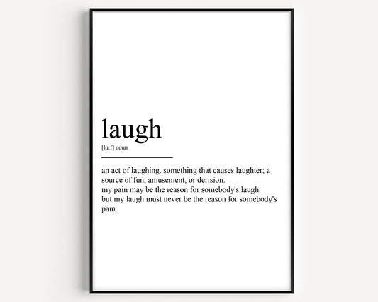 Laugh Definition Prints - Magic Posters