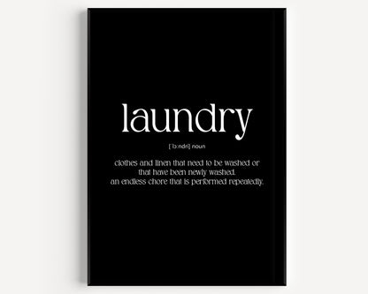 Laundry Definition Print - Magic Posters