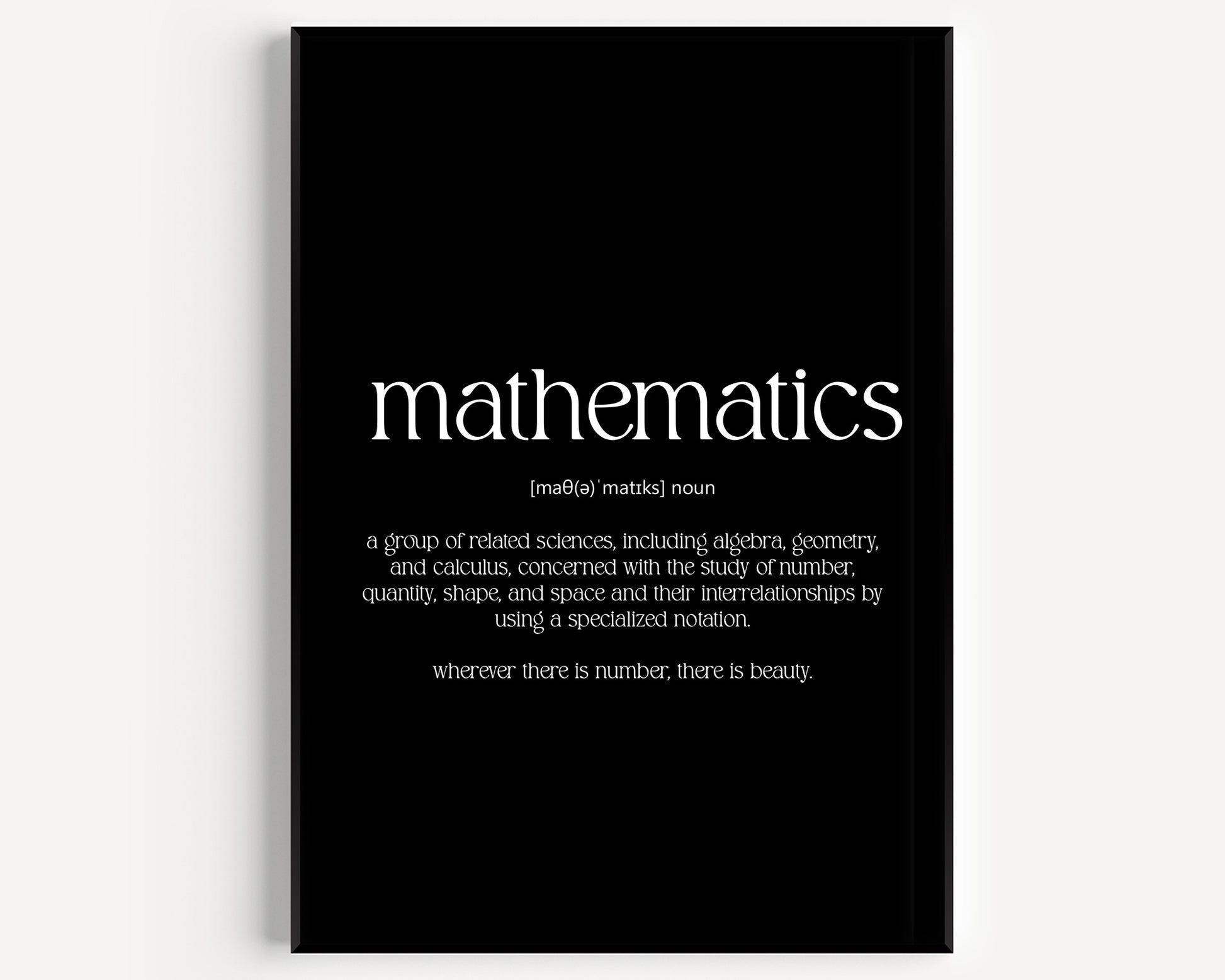 Mathematics Definition Print - Magic Posters