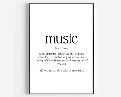 Music Definition Print - Magic Posters