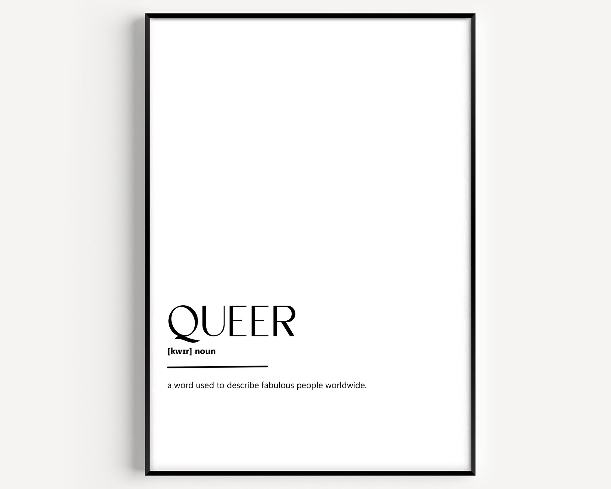 Queer Definition Print - Magic Posters
