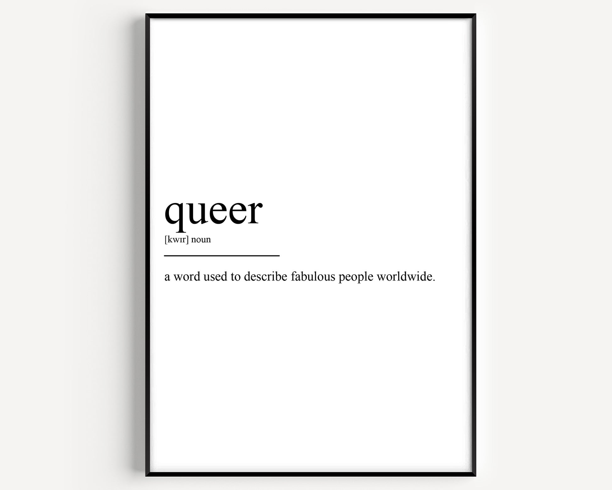 Queer Definition Print - Magic Posters