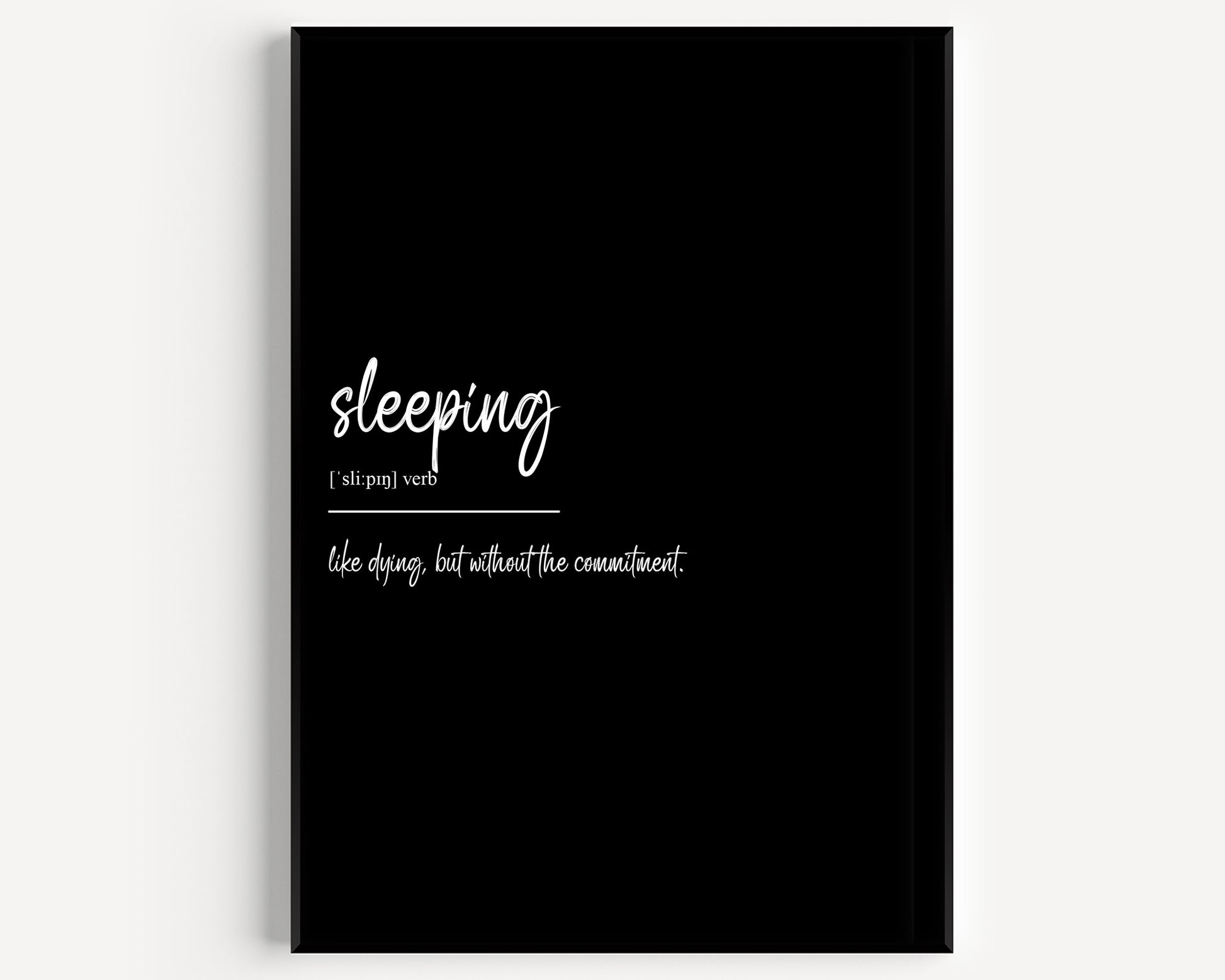 Sleeping Definition Print - Magic Posters