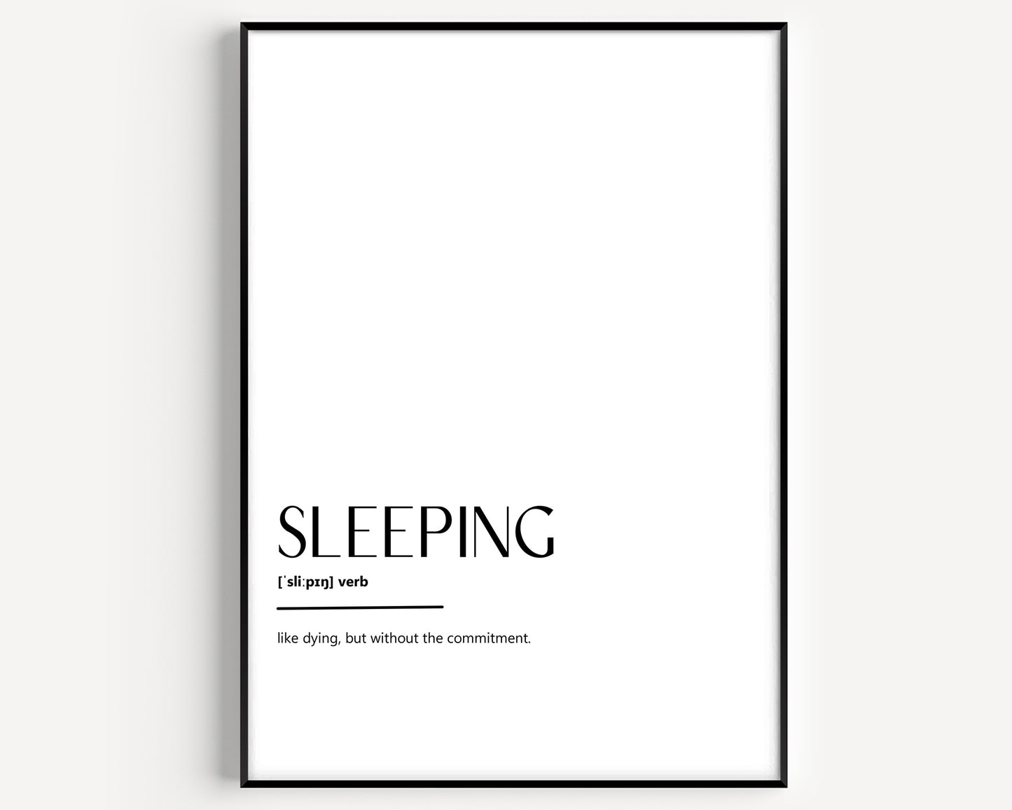 Sleeping Definition Print - Magic Posters
