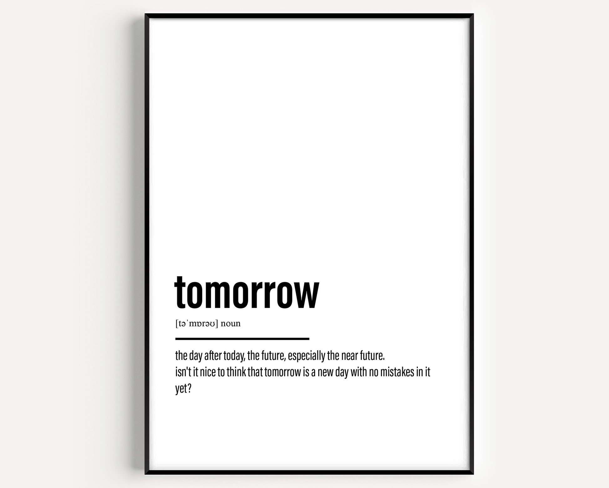 Tomorrow Definition Print - Magic Posters