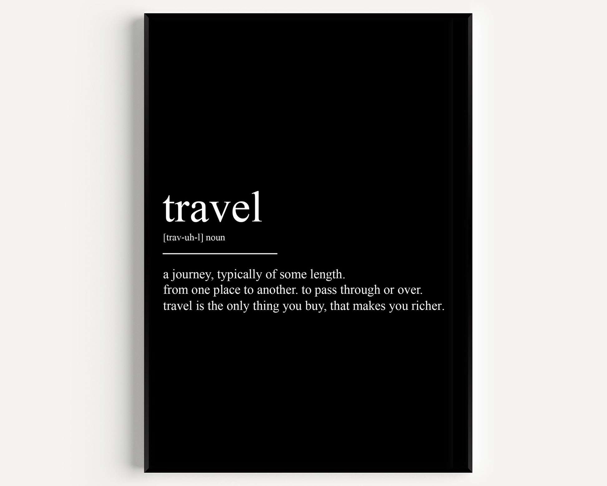 Travel Definition Print - Magic Posters