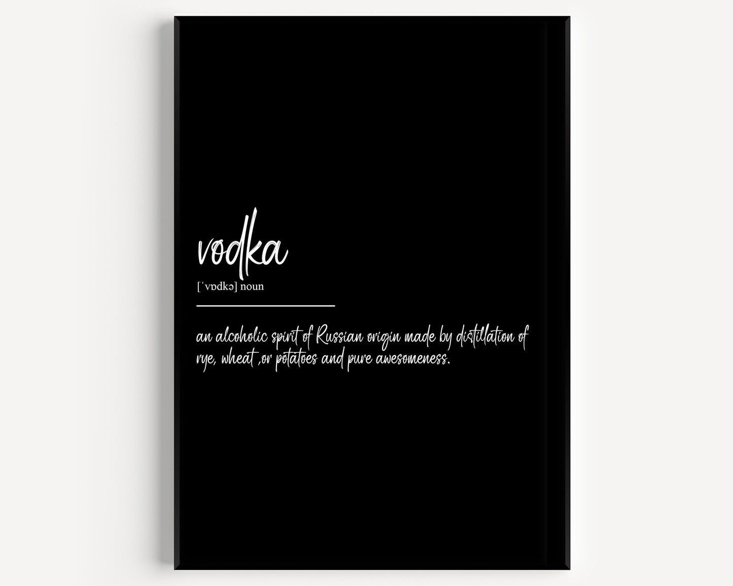 Vodka Definition Print - Magic Posters