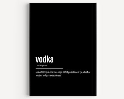 Vodka Definition Print - Magic Posters