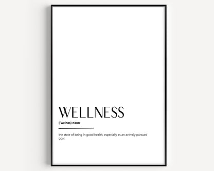 Wellness Definition Print - Magic Posters