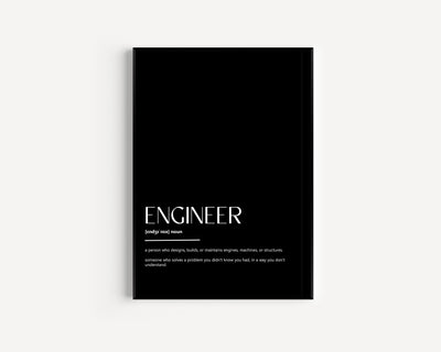 Engineer Definition Print - Magic Posters
