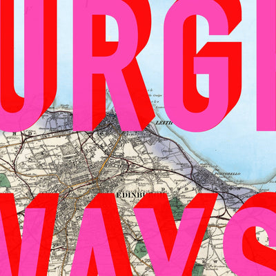 Edinburgh Retro Pop Art Map Print