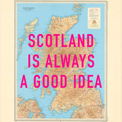 Scotland Retro Pop Art Map Print