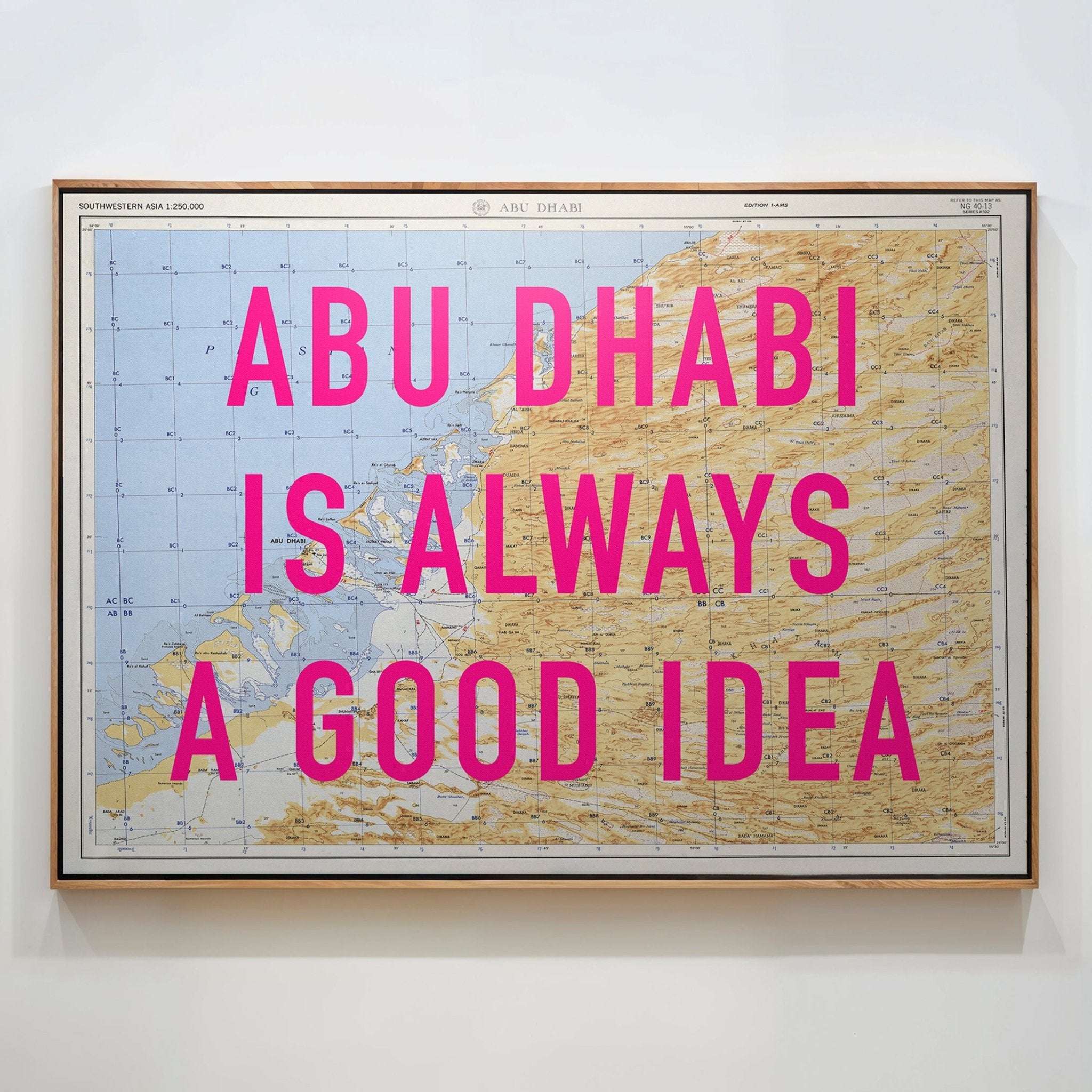 Abu Dhabi Retro Pop Art Map Print - Magic Posters