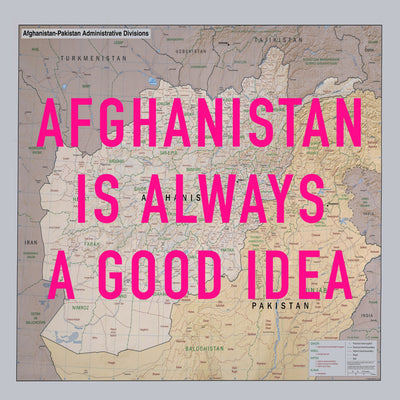 Afghanistan Retro Pop Art Map Print (square) - Magic Posters