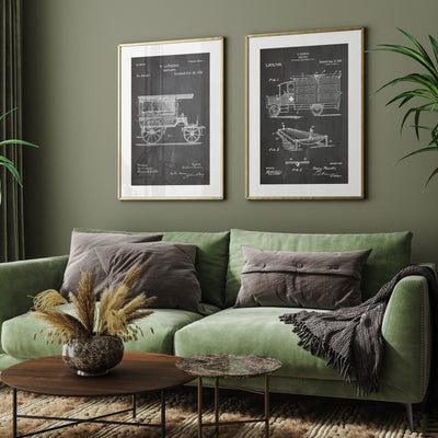 Ambulance Set Of 2 Patent Prints - Magic Posters