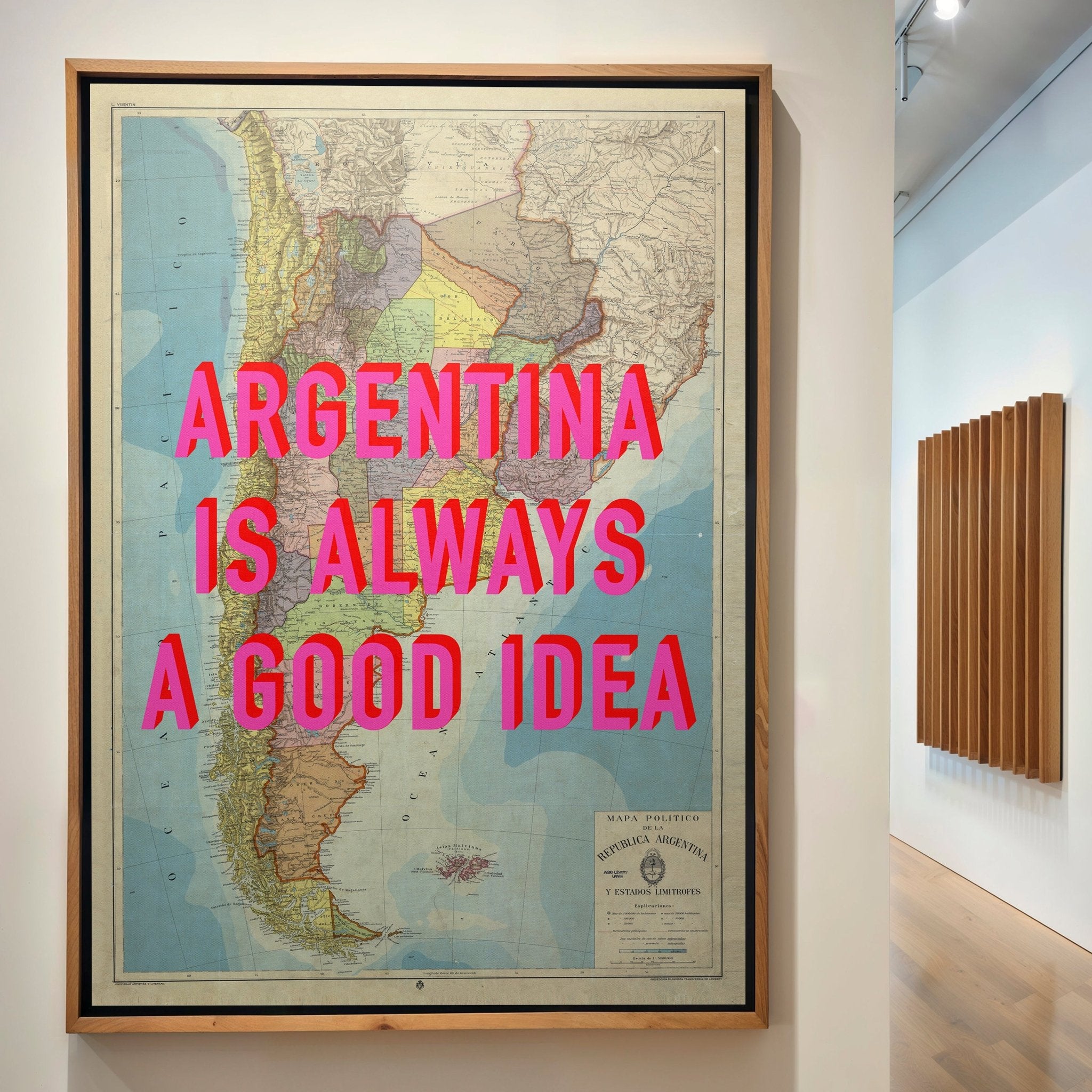 Argentina Retro Pop Art Map Print (Portrait) - Magic Posters