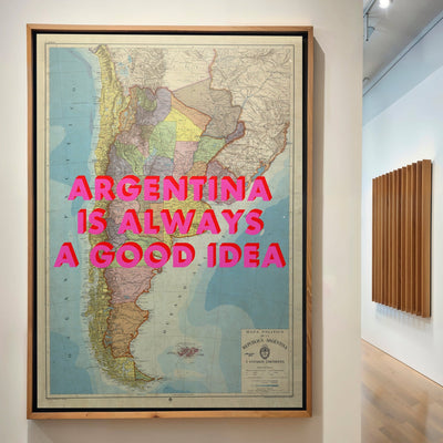 Argentina Retro Pop Art Map Print (Portrait) - Magic Posters