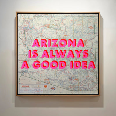 Arizona Retro Pop Art Map Print - Magic Posters