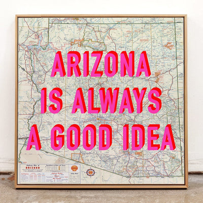 Arizona Retro Pop Art Map Print - Magic Posters