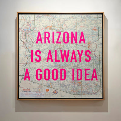 Arizona Retro Pop Art Map Print - Magic Posters