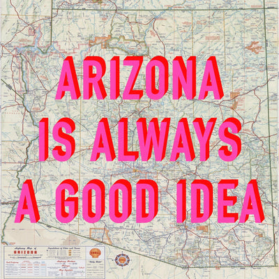 Arizona Retro Pop Art Map Print