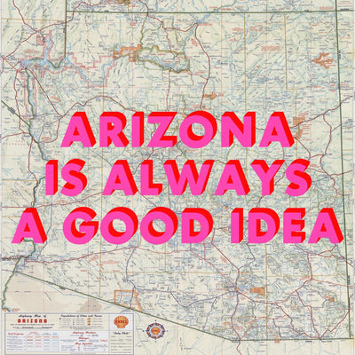Arizona Retro Pop Art Map Print